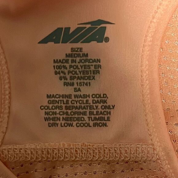 Avia Women's Peach Lightweight Racerback V-Neck Tank Top - Picture 7 of 7